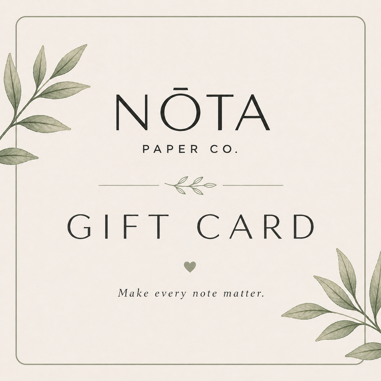NŌTA Gift Card